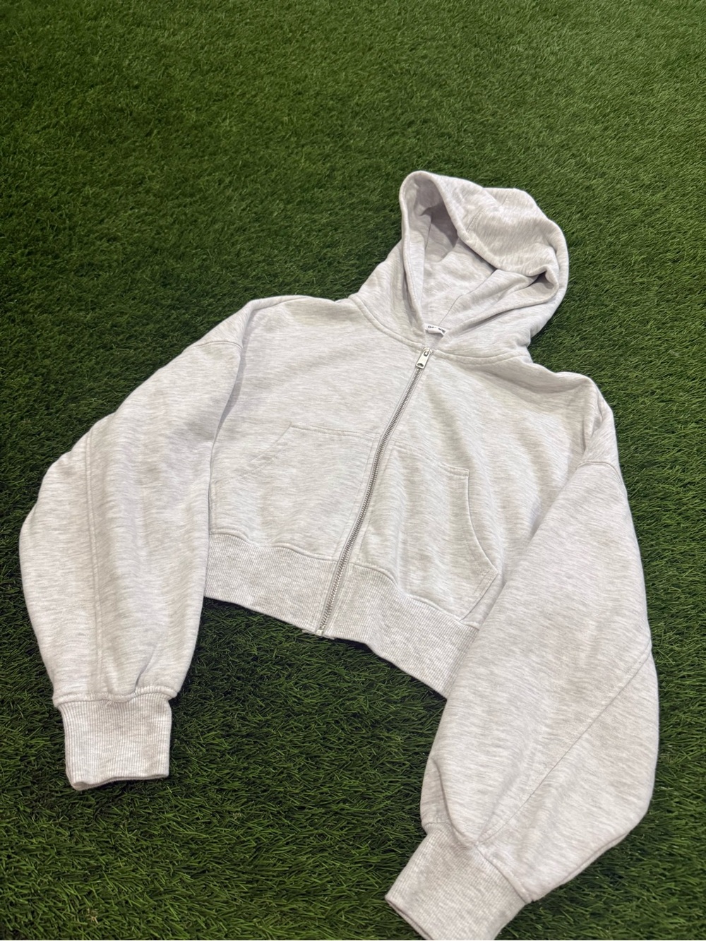 Garage Cropped Hooded Full Zip Sweatshirt